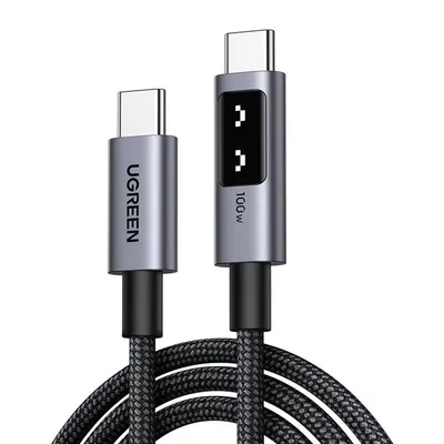 Kabel usb-c do usb-c UGREEN uno l509, 100w, 0.5m (czarny)