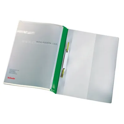 Skoroszyt z 2 kieszeniami a4 ESSELTE panorama 28360 zielony pvc