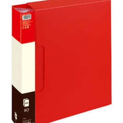 Album ofertowy a4 Grand 9008 120-1211 czerwony pvc 80 kieszeni