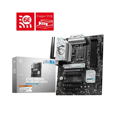 Msi płyta główna b760 gaming plus wifi s1700 4ddr4 dp/hdmi atx