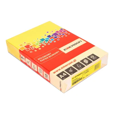 Papier ksero kolor a4 EMERSON żółty 80g 500 ark
