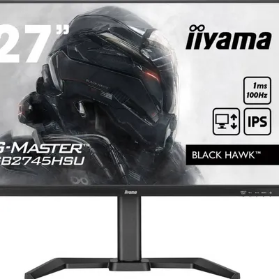 Iiyama monitor 27 cali g-master gb2745hsu-b1 ips,fhd,100hz,1ms,2xusb,hdmi,dp,2x2w, freesync,has(150mm)