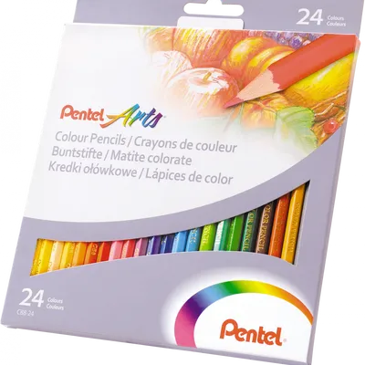 Kredki ołówkowe PENTEL cb8-24u mix*24kol