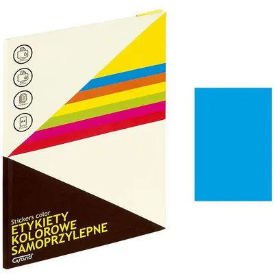 Etykiety samoprzylepne 210x297mm Grand 150-1365 niebieskie 25ark