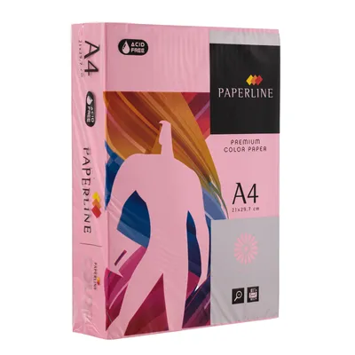 Papier ksero kolor a4 PAPERLINE różowy 80g 500 ark