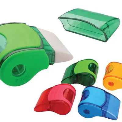 Temperówka plastikowa CENTRUM z pojemnikiem i gumką 83601