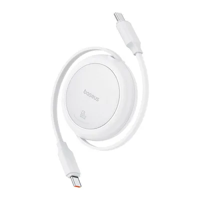 Kabel usb Baseus free2pull mini usb-c do usb-c, 60w, 1, (biały)