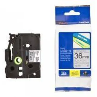 Tasiemka oryginalna czarny/srebrne BROTHER tzem961 36mm x 8 m