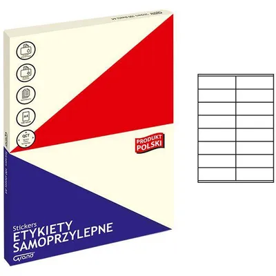 Etykiety samoprzylepne 105x35mm Grand 150-1049 białe 100ark*16szt
