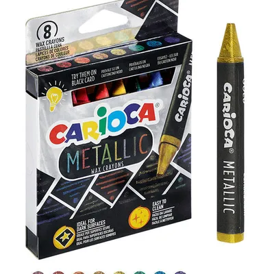 Kredki świecowe metaliczne Carioca 43163 metallic 170-2568 8kol