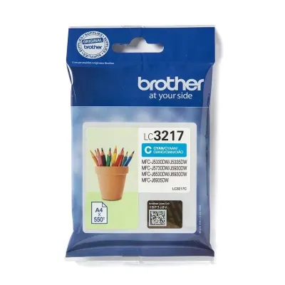 Tusz oryginalny BROTHER lc3217c cyan 550 stron