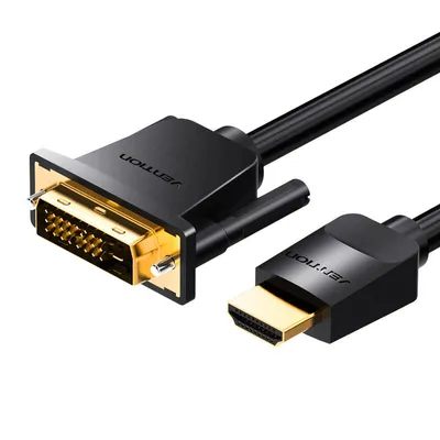 Kabel hdmi do dvi (24+1) Vention abfbg 1,5m, 4k 60hz/ 1080p 60hz (czarny)