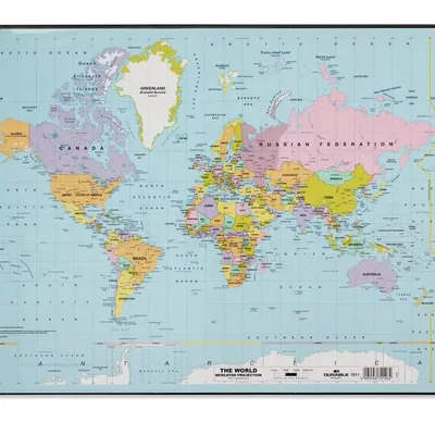 Podkład 530x400mm z mapą świata DURABLE 721119