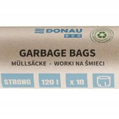 Worki ldpe DONAU ECO czarne 120l 10szt.