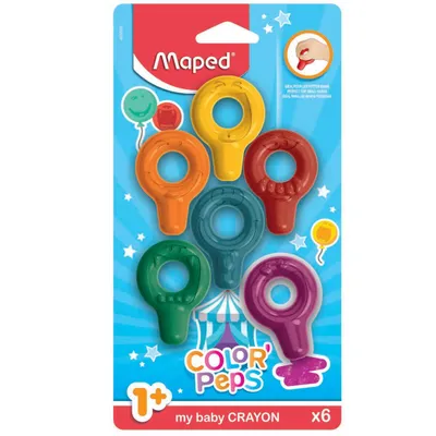 Kredki MAPED baby colorpeps early age 6 szt. blister