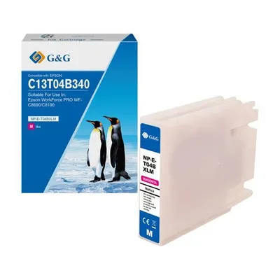 G&g kompatybilny ink / tusz z c13t04b340, magenta, np-e-t04bxlm-a, dla epson wf-c81xx, wf-c86xx