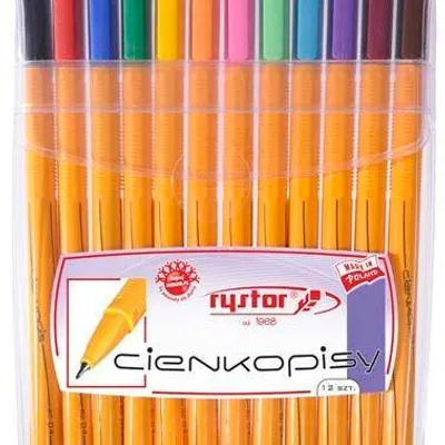 Cienkopis RYSTOR 403-120 mix*12 0.4 żółta obudowa 12 szt.