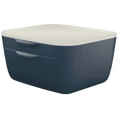 Pojemnik z szufladami 251x275x143mm LEITZ cosy 53570089 aksamitny szary 2 szuflady