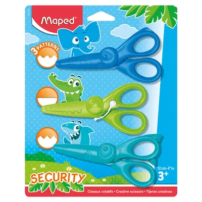 Nożyczki MAPED kreatywne kidicraft 12 cm 3 szt blister