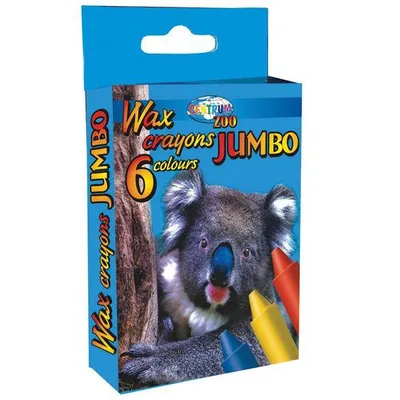 Kredki świecowe jumbo CENTRUM jumbo zoo 82453 mix*6