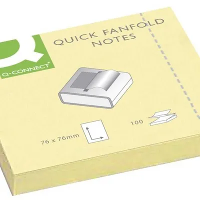 Karteczki samoprzylepne 76x76mm Q-Connect z-notes jasno żółte 100kart