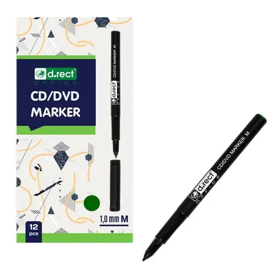 Marker cd/dvd D.RECT zielony 1.0mm
