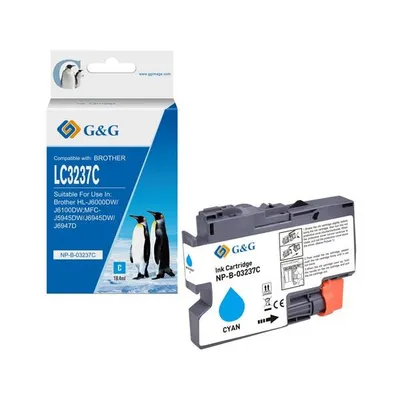 G&g kompatybilny ink / tusz z lc-3237c, cyan, 1500s, np-b-03237c, dla brother mfc-j5945dw, mfc-j6945dw, mfc-j6947dw