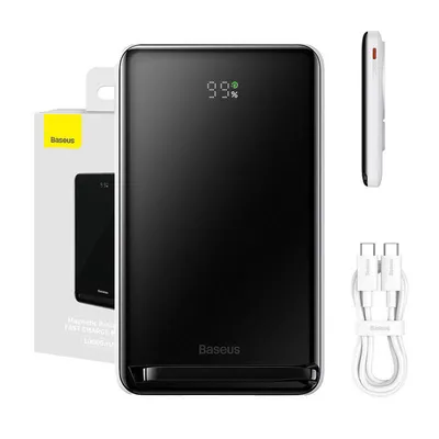 Powerbank magnetyczny Baseus magnetic 10000mah, usb-c 20w magsafe (biały)