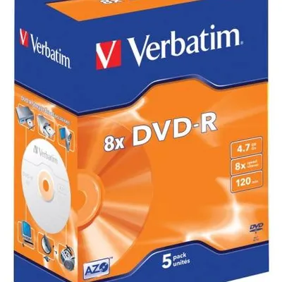 Płyta dvd-r 4,7gb 4x VERBATIM 43194 video 5 szt.