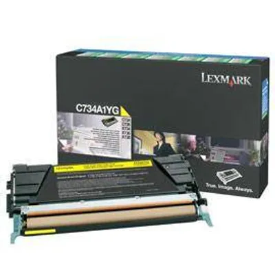 Toner oryginalny LEXMARK c734a1yg yellow 6000 stron