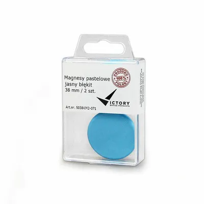 Magnesy 38mm VICTORY OFFICE PRODUCTS 5038km2-071 pastelowe jasnoniebieskie 2szt