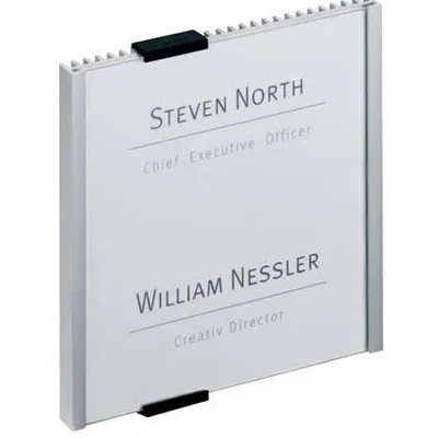 Tabliczka informacyjna 149x210.5mm DURABLE info sign 480323 przód przezroczysty a profilu aluminiowego