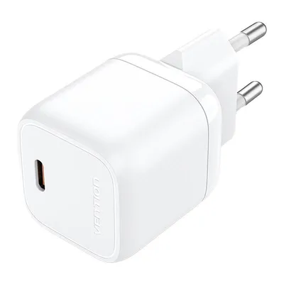 Ładowarka sieciowa Vention fakw0-eu usb-c gan (30w) (biała)