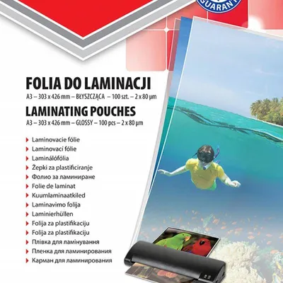 Folia do laminowania błyszcząca a3 OFFICE PRODUCTS 80mic 100 szt