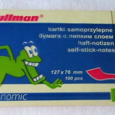 Karteczki samoprzylepne 75x125 PULLMAN p0021 żółty 100 kart
