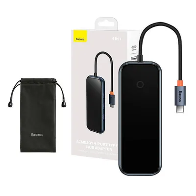 Hub 4in1 Baseus acmejoy series usb-c do 3xusb 3.0 + usb-c pd (szary)