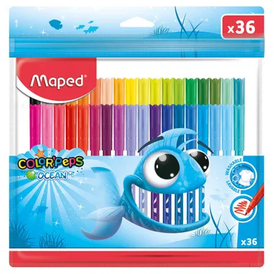 Flamastry MAPED colorpeps ocean 36 szt zip etui
