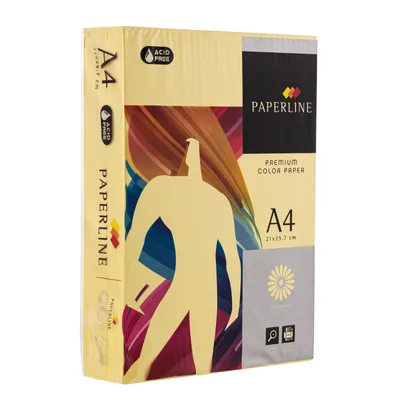 Papier ksero kolor a4 PAPERLINE kanarkowy 80g 500 ark