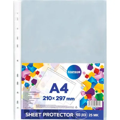 Koszulki krystaliczne a4 CENTRUM 80031 pp 0.025mm 100szt