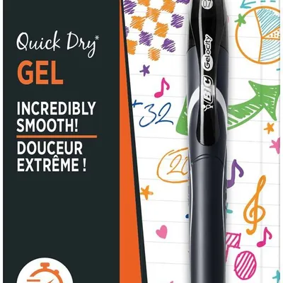 Długopis żelowy BIC intensity quick dry 964764 czarny 0.7mm blister