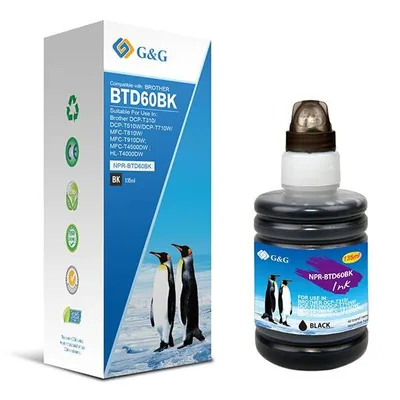 G&g kompatybilny ink / tusz z btd60bk, black, 6500s, npr-btd60bk, dla brother dcp t300, dcp t500w, dcp t700w