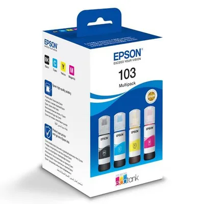 Epson oryginalny ink / tusz c13t00s64a, 103, t00s64a, cmyk, EPSON ecotank l3151, l3150, l3111, l3110