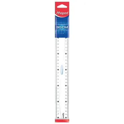 Linijka plastikowa 30cm MAPED classic z uchwytem