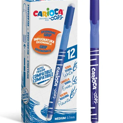 Długopis wymazywalny Carioca 43039/02 oops 160-2515 niebieski 0.7mm