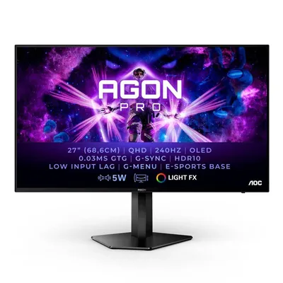 Aoc monitor 27 cali ad276qzd oled 240hz hdmix2 dpx2 pivot