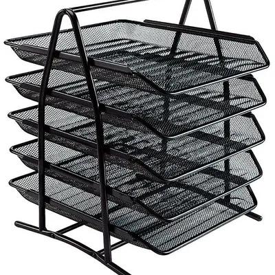 Szuflada na dokumenty Grand gr-071 5 szuflad 120-1955 czarna 350x300x390mm metalowa siatka