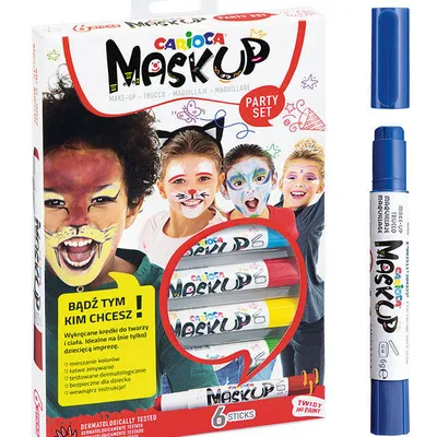 Kredki do twarzy wykręcane Carioca 43052 maskup 170-2508 6kol