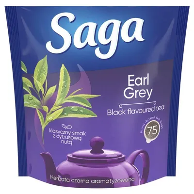 Herbata earl gray SAGA 75 torebek