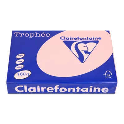 Papier ksero kolor a4 TROPHEE różowy 160g 250 ark