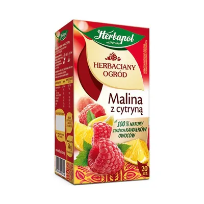 Herbata malina z cytryną HERBAPOL herbaciany ogród 20 torebek